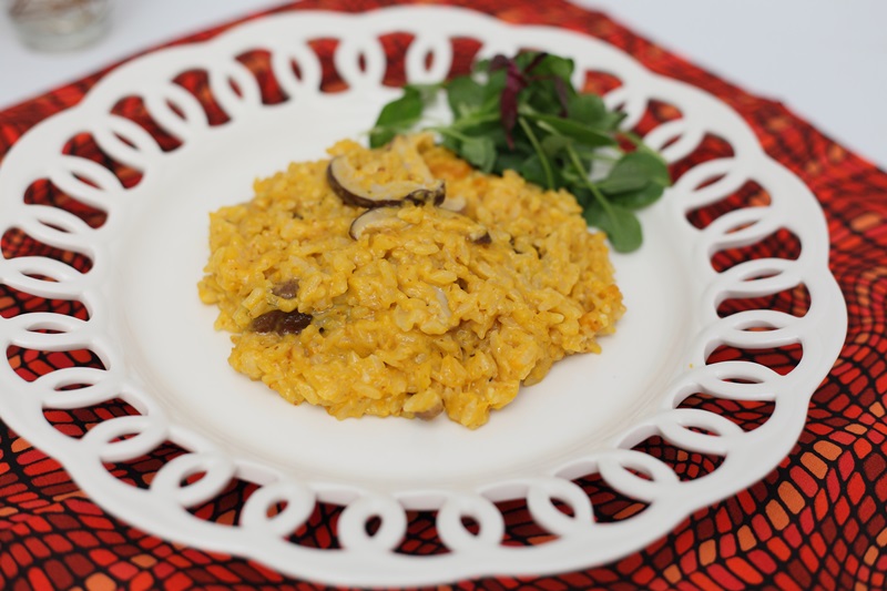 Creamy Sweet Pumpkin Risotto with a Rich Nutty Flavor