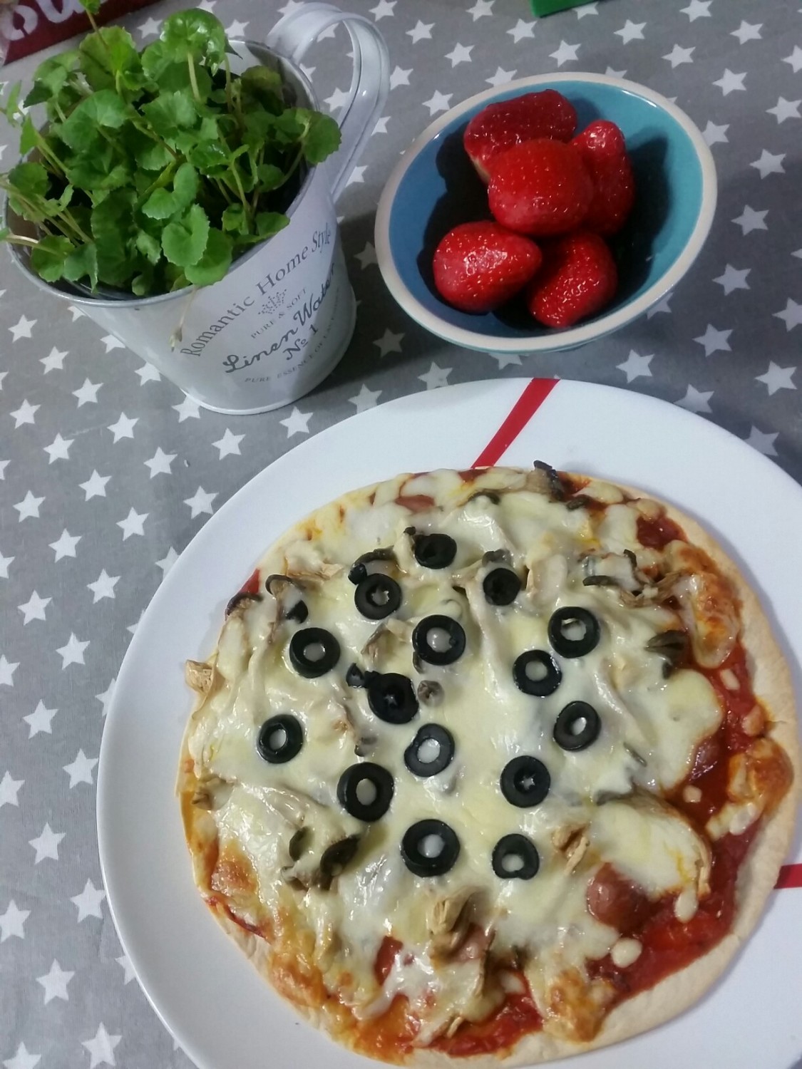 Pizza Saludable de Tortilla con Champiñones