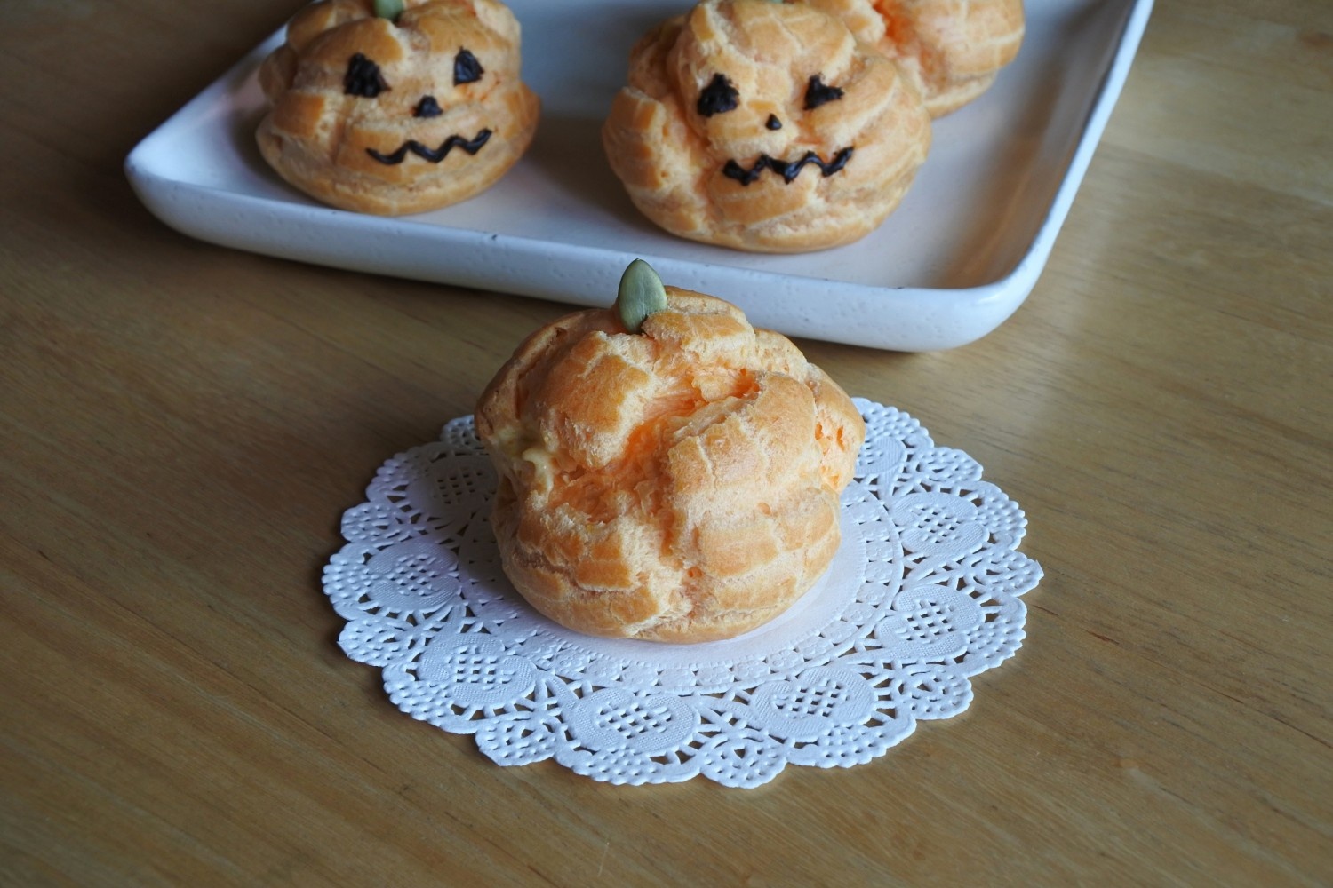 Profiteroles Cremosos de Calabaza